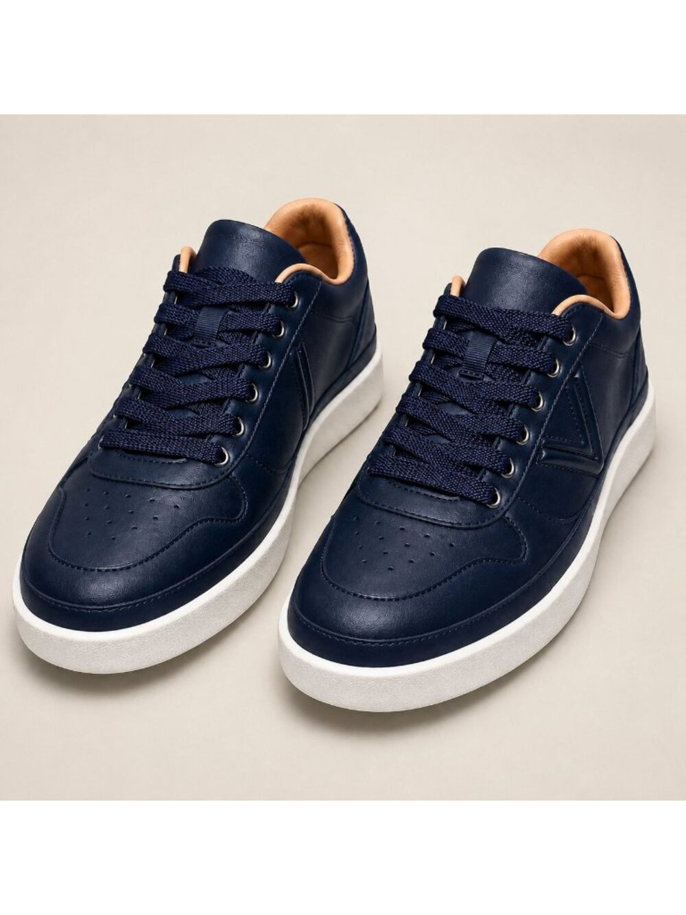 Vionic Elise Supportive Navy Leather Orthotic Lace Up Sneakers Women’s Size 6